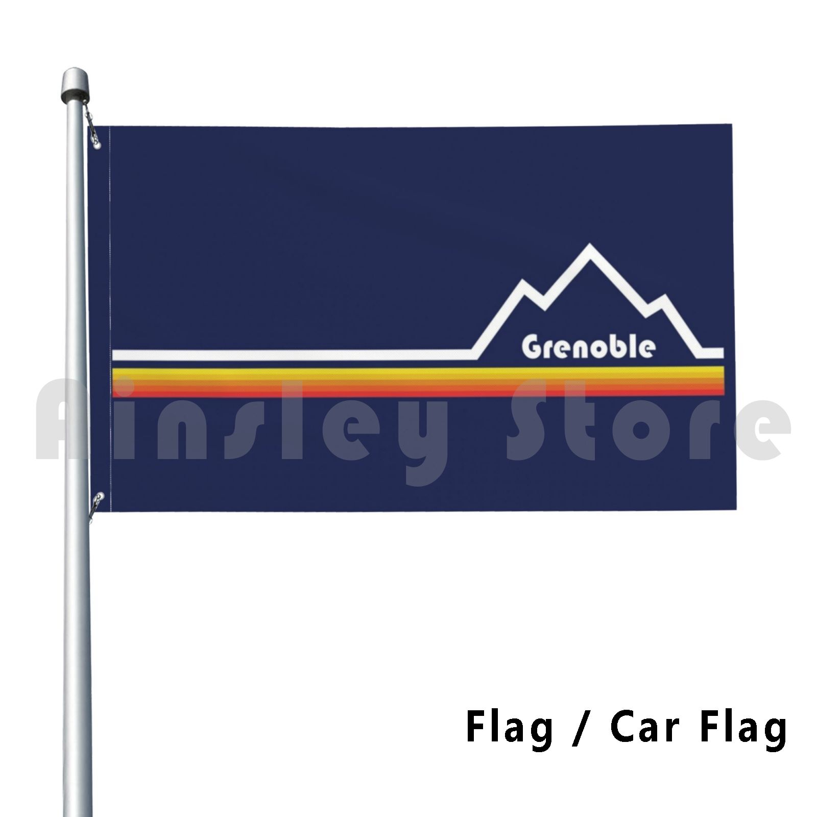 Grenoble , France Flag Car Fla - đánh giá và giá Mountain Biking France