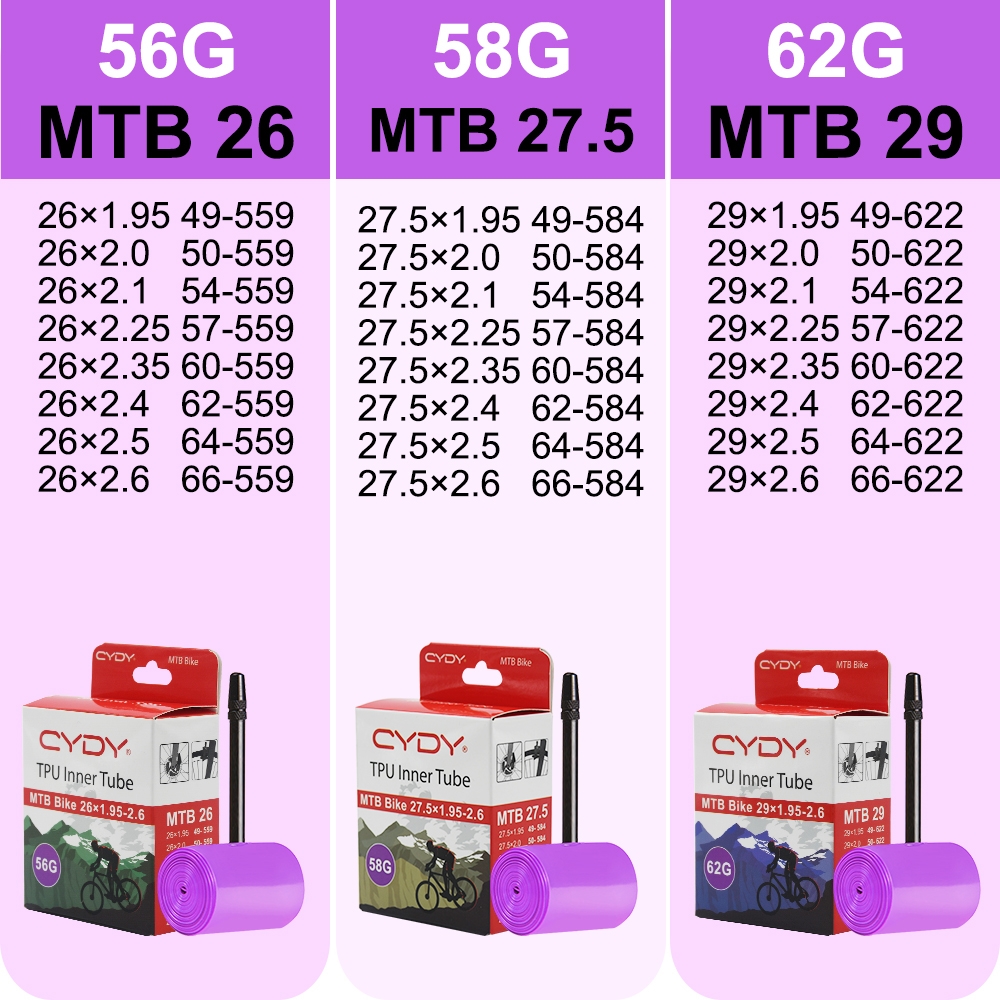 Cydy Mtb 29 26 27.5 Bike Tpu I - đánh giá và giá Mountain Biking Tube